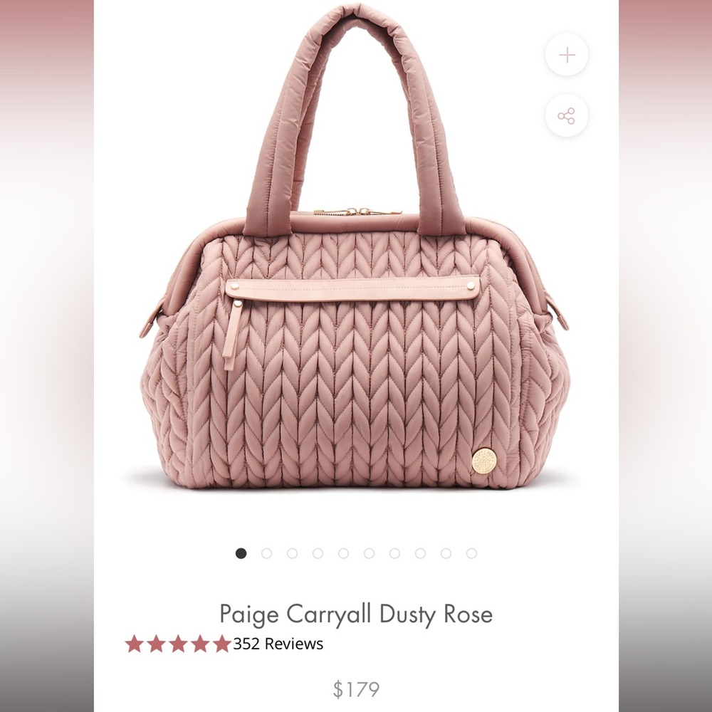 HAPP dusty rose diaper bag